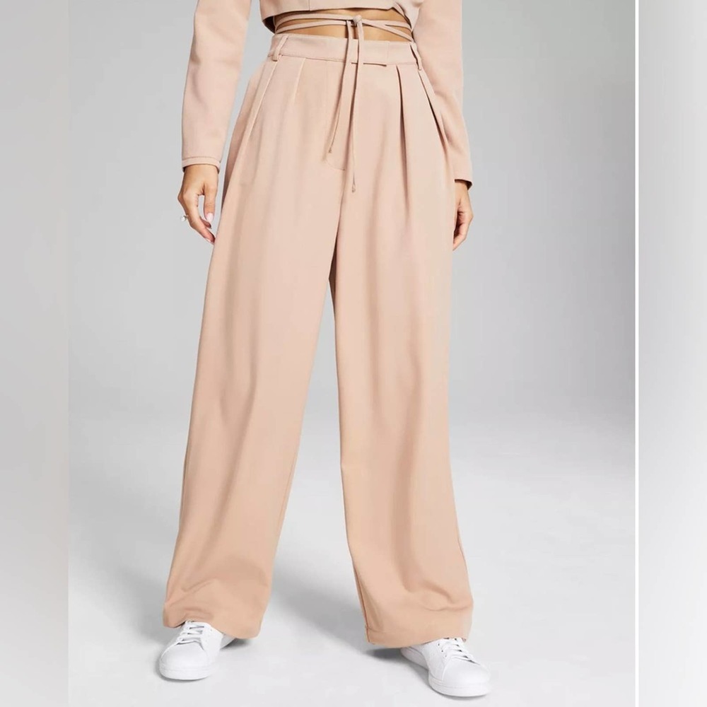 And Now This Neutral Blush Pink Wide Leg Trouser - S